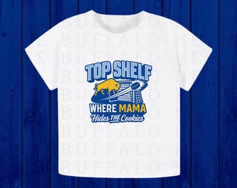 Kids Top Shelf Buffalo Sabres Hockey Shirt, Youth Buffalo Hockey Tee, Baby Hockey Outfit, Girls Boys Buffalo Apparel, 716 Buffalo NY