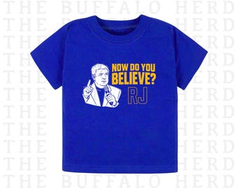 Kids Now Do You Believe Rick Jeannette Buffalo Sabres Hockey Shirt, RJ Youth Buffalo Hockey Tee, Baby Hockey Outfit, Buffalo Apparel
