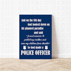 Police Prayer Sign | Police Decor | Police Officer Gifts | Thin Blue Line | Police Badge Sign | State Trooper | Patriotic Signs