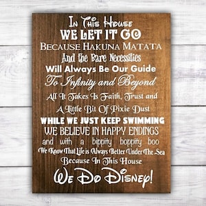 We Do Disney Home Sign | Disney Wedding Gift | Disney Themed | Disney Signs | Disney Quotes | Disney Home Sign | Disney Kitchen Sign