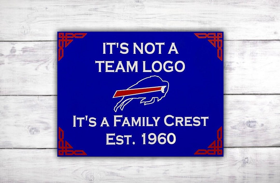 Buffalo Bills Family Crest Sign Wood Bar Sign Pub Sign Etsy