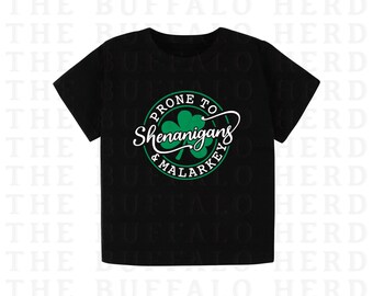 Kids Shenanigans Shirt, St Patricks Kids Tee, Shamrock Baby Bodysuit, St Patricks Toddler Shirt, First St Pattys Day, Kids Ireland Shirt