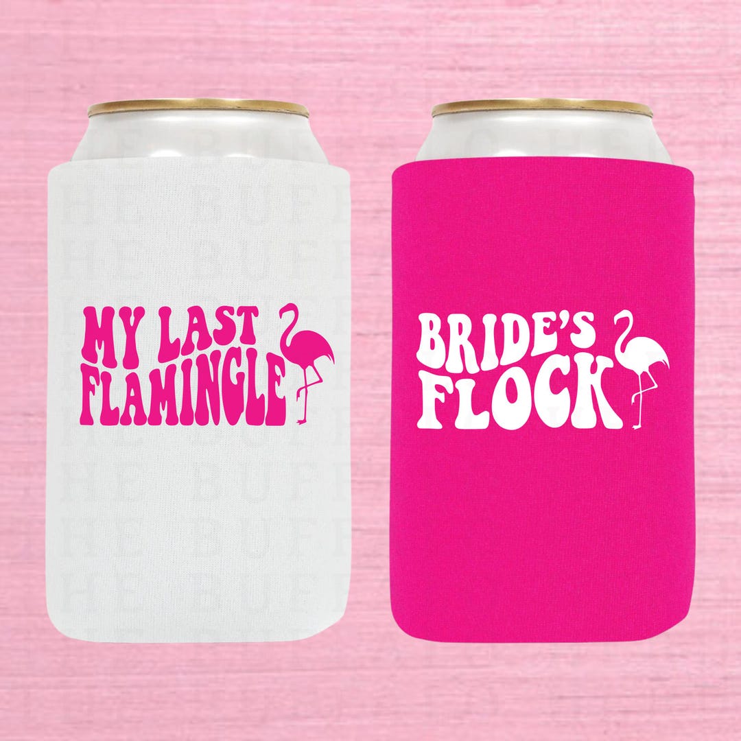 Flamingle and Flock Beer Can Holder | Wedding Party Beverage Holder ...