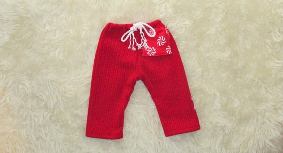 red baby trousers