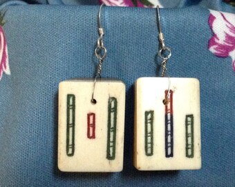 Mahjong Tile Earring