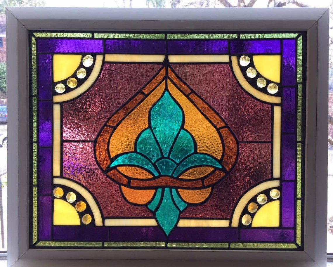 Fleurdelis Decorative Stained Glass Etsy