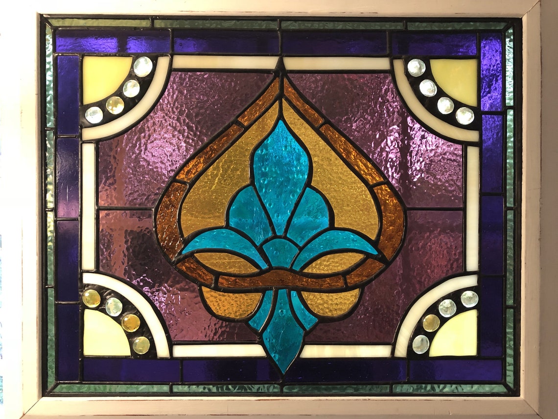 Fleurdelis Decorative Stained Glass Etsy