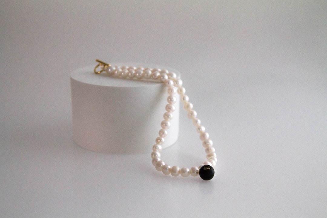 Collana Di Perle Con Ciondolo Vintage 3 Strati - Stile Boho Spiaggia Con Bustina Portagioie In Pelle PU