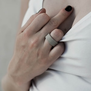 concrete BASIC ring - contemporary jewelry handmade limited statement geometric architectural