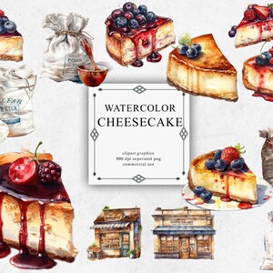 13 aquarel Cheesecake Clipart - Digitale PNG Cheesecake, Cheesecake Cheesecake, Cheesecake bak, Cheesecake bakkerij, Cheesecake bakkerij