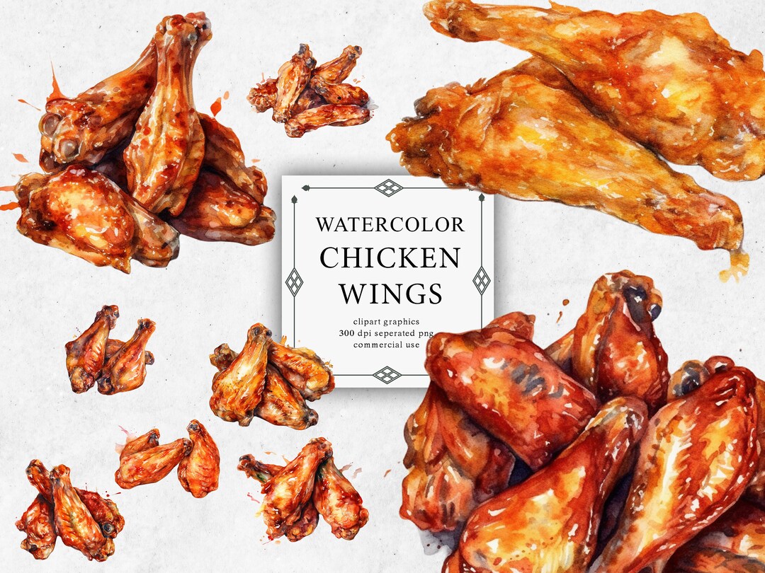 20 Chicken Wings Clipart Set in Transparent PNG - Chicken Wings ...