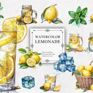 18 Akwarela Lemon Lemonade Clipart - Cyfrowy PNG Lemon Lemonade. Cytryna PNG Przezroczysty 2023 Nowa kolekcja