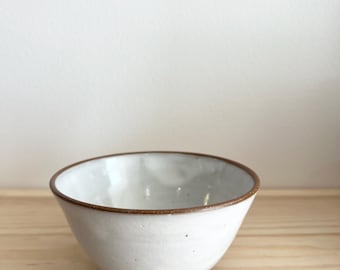 Small White Bowl-Ceramic Bowl-Pottery Bowl-Handmade Dinnerware-White Pottery-Dessert Bowl