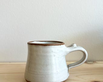 Handmade Ceramic Coffee Mug, Matte White, 10 oz Mug