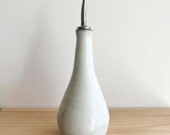 White Olive Oil Cruet, Handmade Tableware