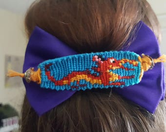 Mushu Dragon Mulan Disney Princess Hand Made Woven Pin