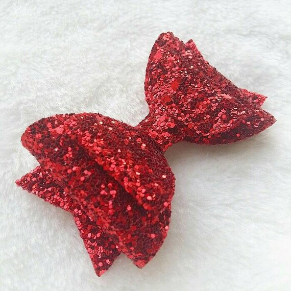 baby red hair bow