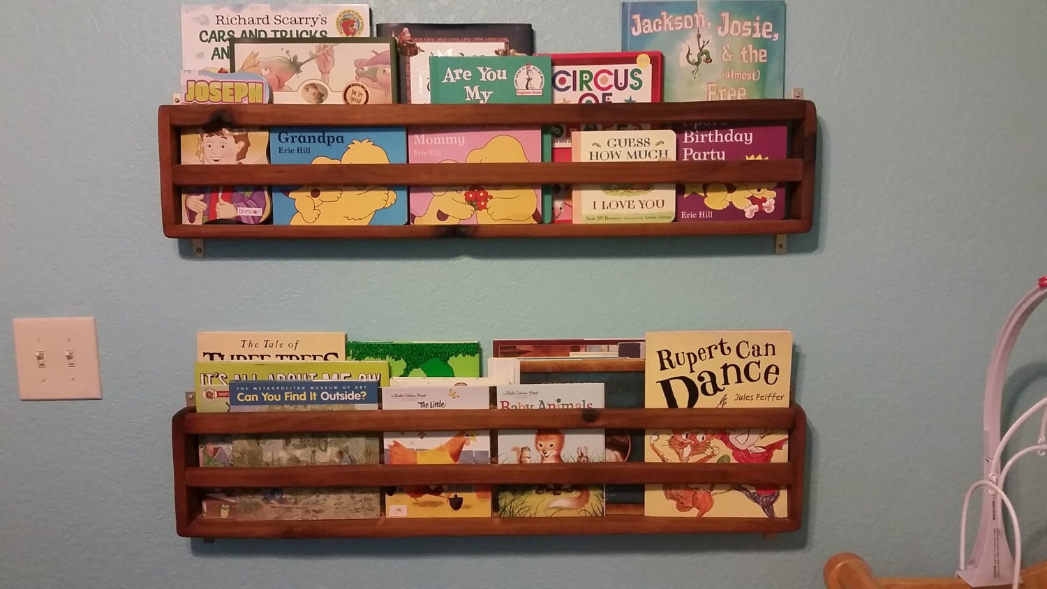 TWO Nursery Bookshelves Rustic or Painted Etsy