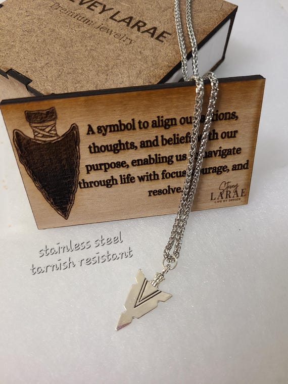 アローヘッドメンズ20インチネックレス、意味のあるギフトに最適、卒業