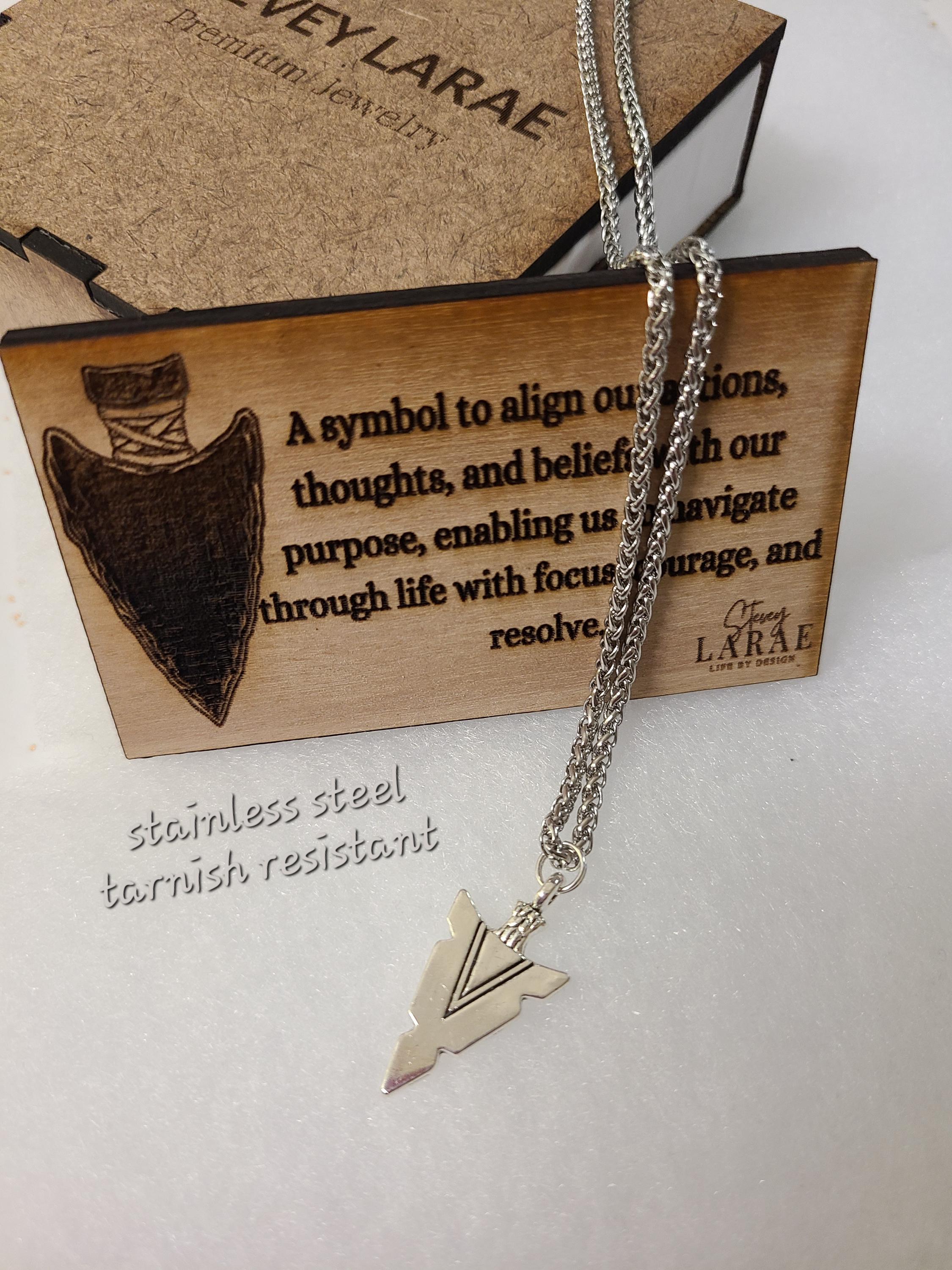 アローヘッドメンズ20インチネックレス、意味のあるギフトに最適、卒業