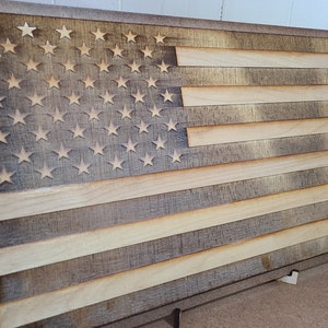 American Flag, Laser Engraved, 3.5x2in magnet and 11×17 inch plaque, USA made Patriotic Gift, Flag with a stand, Wooden FlagFree Shipping