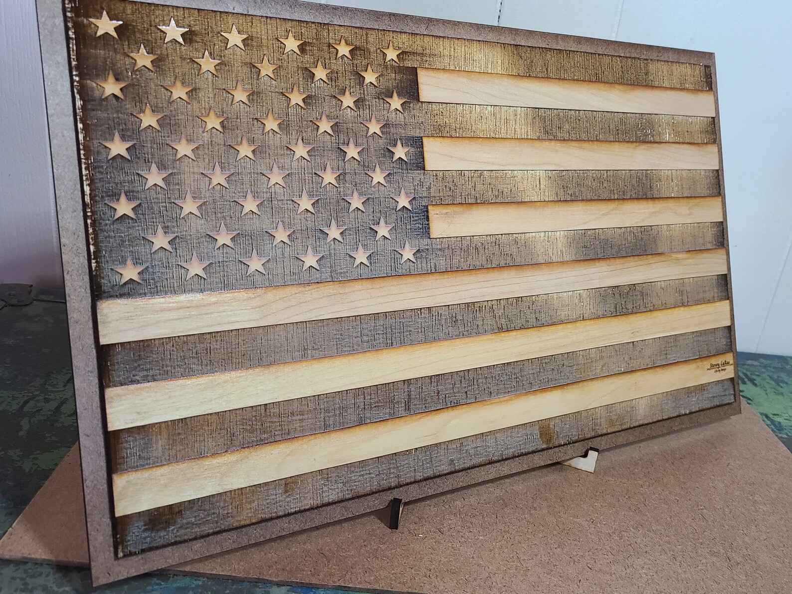 American Flag Laser Engraved 3.5x2in and 1117 Inch Etsy UK