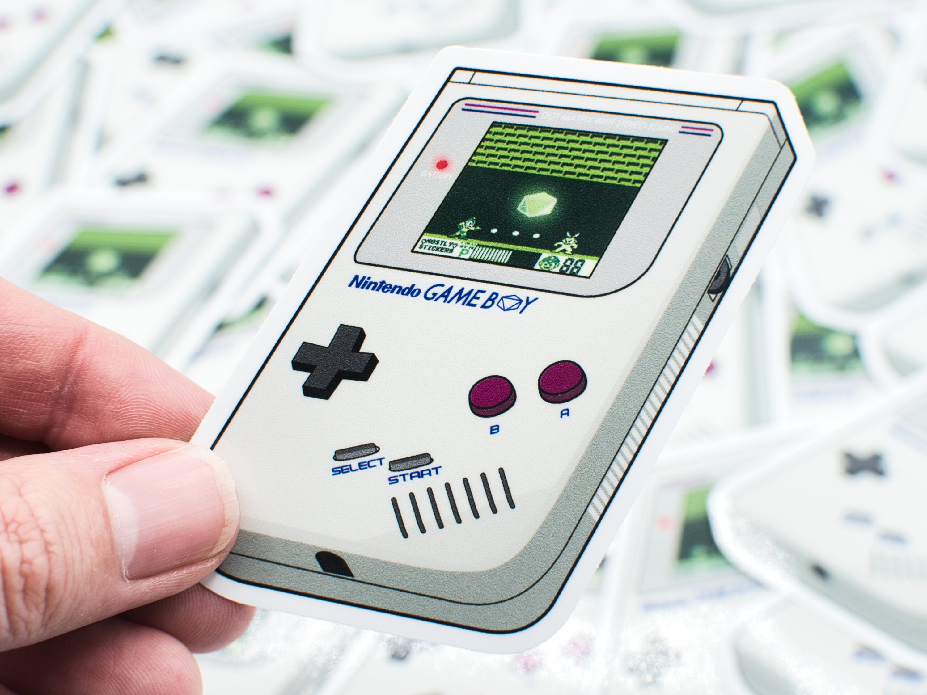 Gameboy Classic Gray Vinyl Sticker Water Proof Made in Etsy