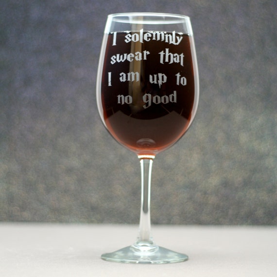 Harry Potter I Solemnly Swear I am up to no good Engraved Glass