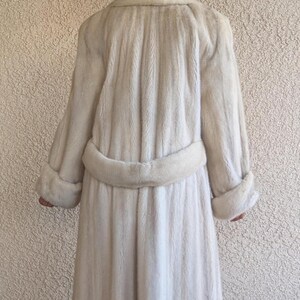 Vintage Pearl Grey Mink Stroller Coat | 1960s Full-Length Belted Fur | Elegant Luxury Winter Coat by Eluxurie Vintage Atelier image 2