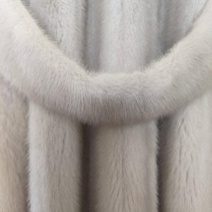 Vintage Pearl Grey Mink Stroller Coat | 1960s Full-Length Belted Fur | Elegant Luxury Winter Coat by Eluxurie Vintage Atelier image 4