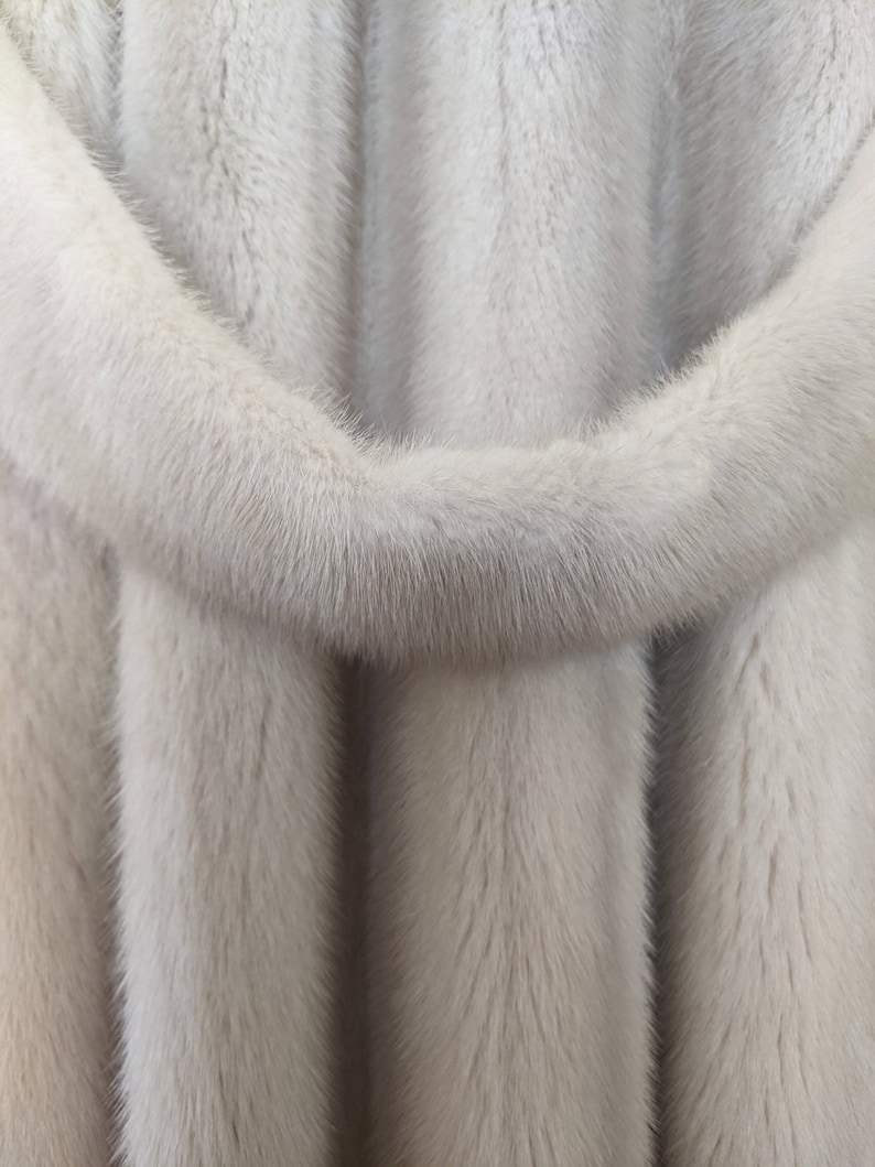 Vintage Pearl Grey Mink Stroller Coat | 1960s Full-Length Belted Fur | Elegant Luxury Winter Coat by Eluxurie Vintage Atelier image 4