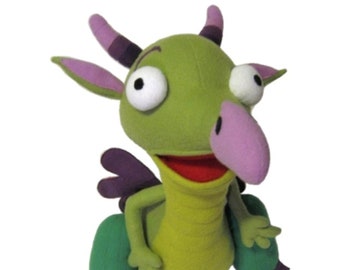 Draco Green Dragon Baby TV Inspired Soft Plush Handmade Toy