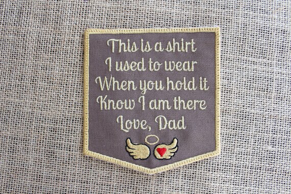 MEMORY Pillow Patch Love Dad or Grandpa MEMORY Pillow Patch Love Dad or Grandpa