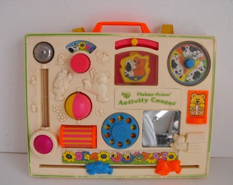 Items Similar To Vintage Fisher Price Crib Rattle Toys Set Girl
