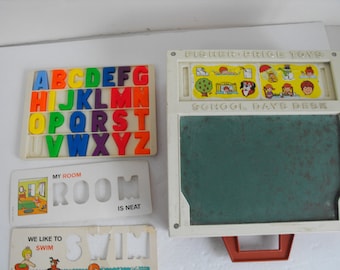Vintage 1972 Fisher Price Magnetic Alphabet Letter Replacement A-K M O-Q U-X Z 