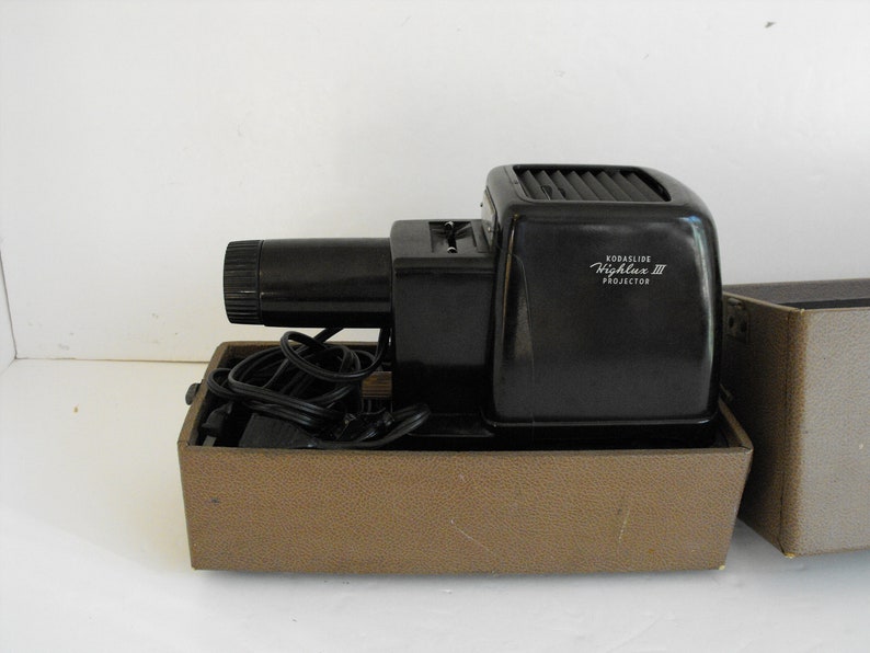 Kodaslide Highlux III Projector with Blower Case Eastman Kodak Etsy