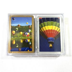 Doppio set di carte da gioco a tema mongolfiera Custodia originale (3659)