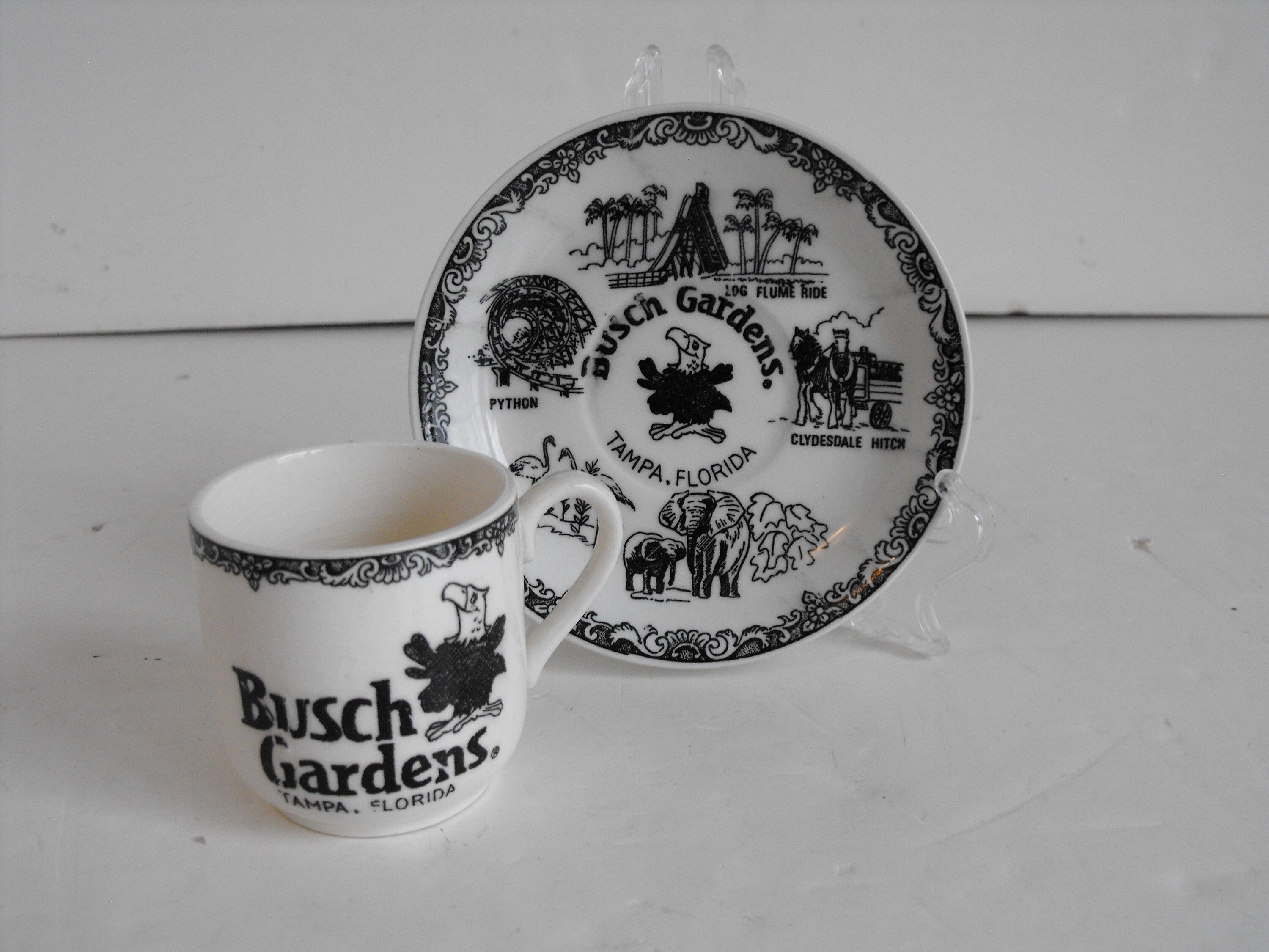 Busch Gardens Mini Souvenir Cup and Saucer 1837 Etsy