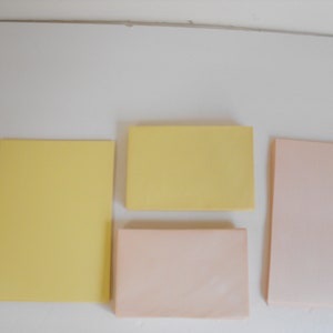 Vintage Linen Stationery Surety Linen Finish Pink and Yellow Partial Set 2775 image 4