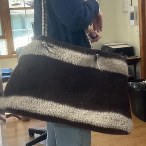 ENORME bolso de mano de lana de gran tamaño (3182)