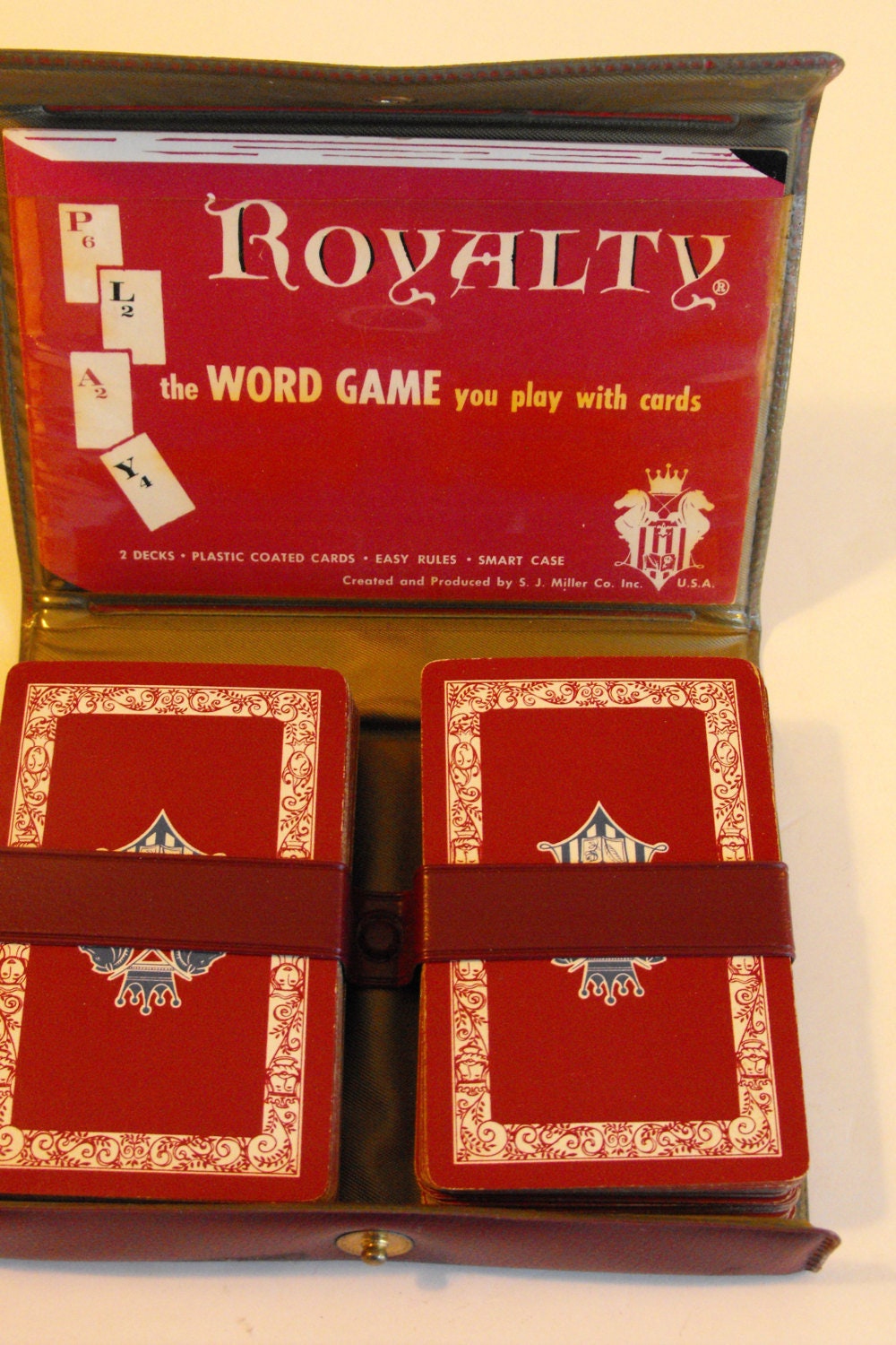 Royalty Word Game Vintage Full Set of Playing Cards S. J. Miller