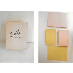 Vintage Linen Stationery Surety Linen Finish Pink and Yellow Partial Set 2775 image 1