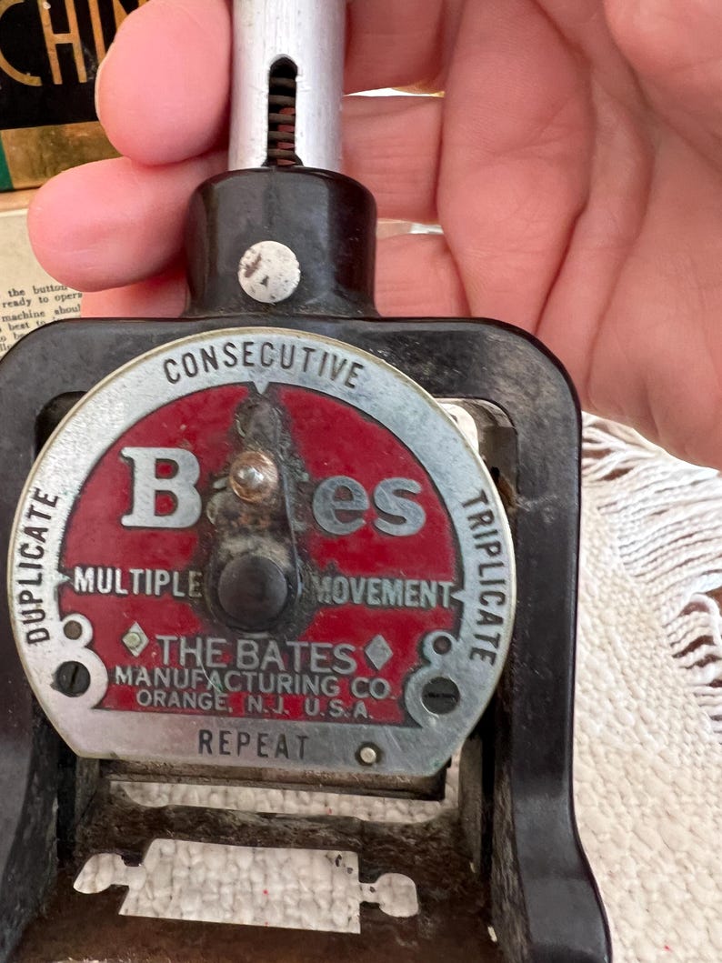 Vintage Bates Numbering Machine 6 Wheels Multiple Movement (3976) - Etsy