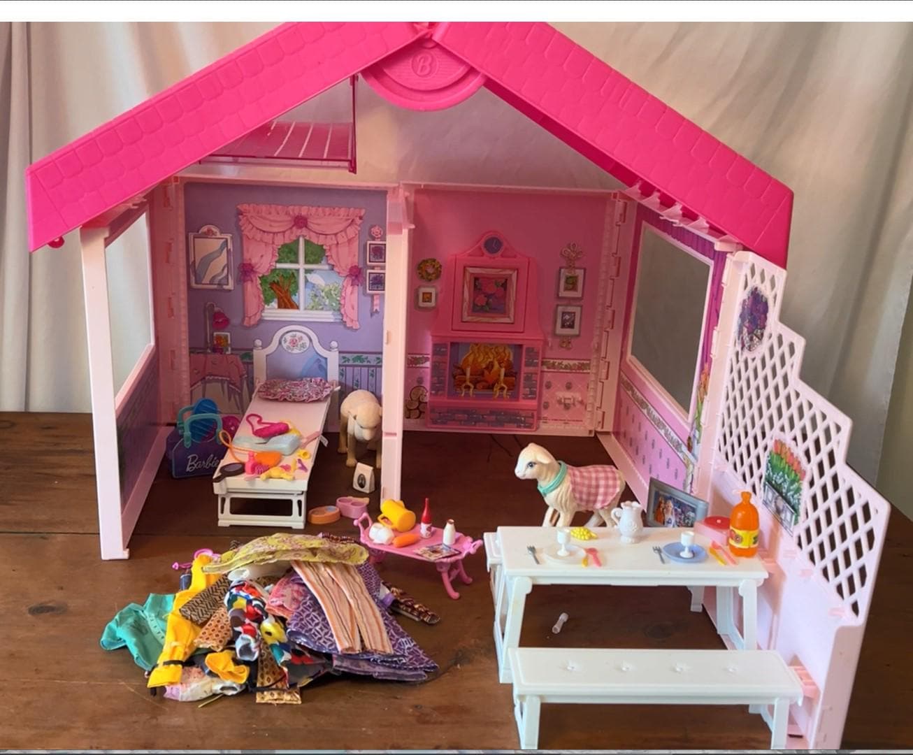 Old Barbie House Barbie Skipper Deluxe House Folding Fold Up