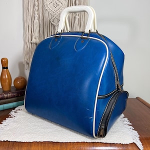 Blau & Weiß Bowlingkugeltasche separates Schuhfach Kugelablage Ohne Marke (3217)
