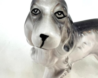 Ceramiczny, zabytkowy pies rasy springer spaniel (3327)