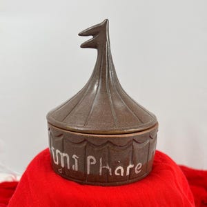 Phare Zelt Zirkus Faire Zelt Karneval Fair Made in Kambodscha Keramik Trinket Dish (3364)