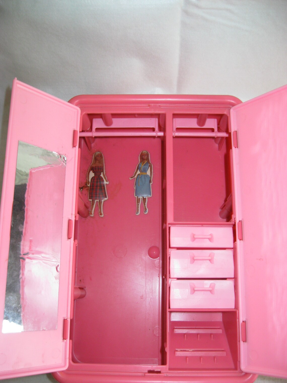 Vintage Barbie Wardrobe With Clothes Hangers. Mirror. Closet. Etsy
