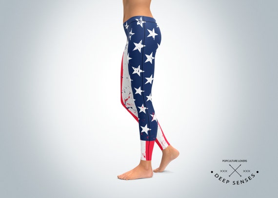 USA Flag Leggings, United States Flag Leggings, America Flag