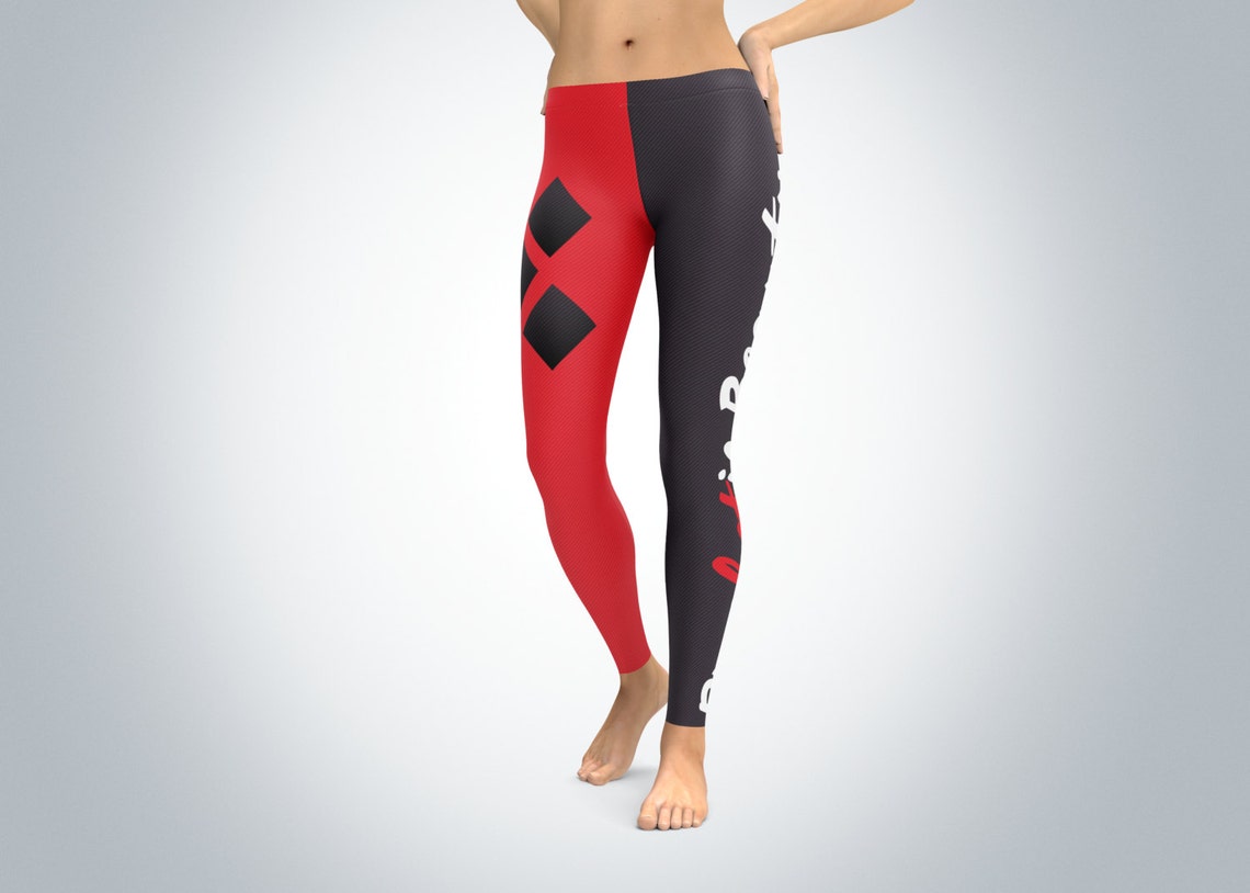 Harley Quinn Leggings Harley Quinn Cosplay Harley Quinn Etsy